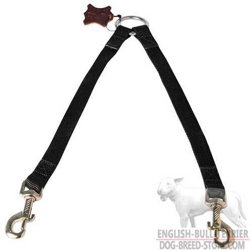 Weather Proof Nylon Bull Terrier Coupler For Walking Two Dogs