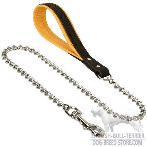 Quality Chain Bull Terrier Leash for Everyday Training your Dog