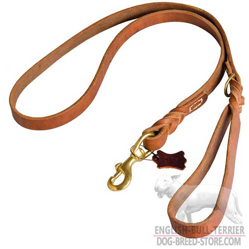 Superb Reliable Leather Dog Leash For Police And Security Patrolling